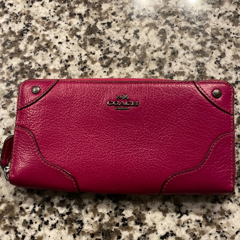 Coach Fuchsia Plum Wallet NEW